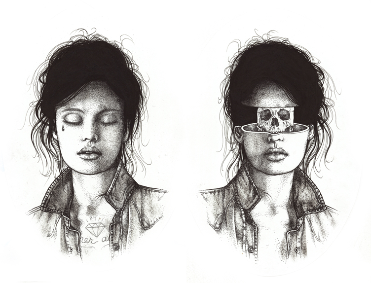 Diamond Double - 2013 - Ink on illustration Board