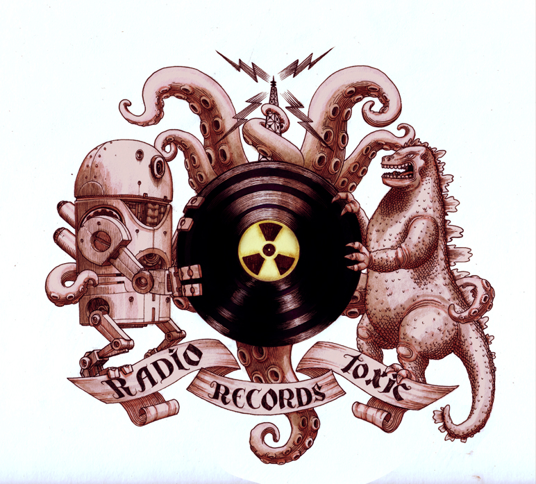Radio Records - 2011 - Ink on Illustration board (Commission for an internet radio)