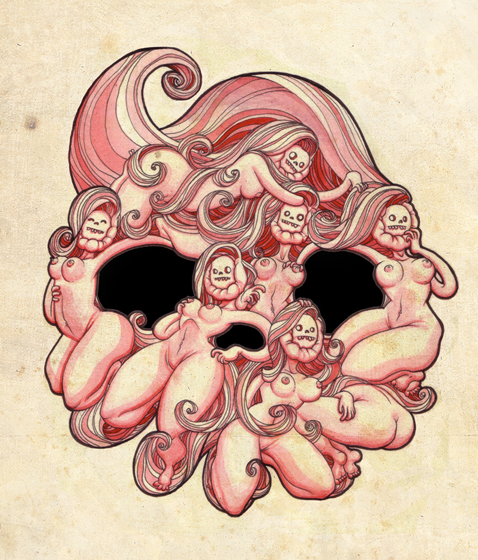 Skull G - 2012 - Ink on Illustration board
