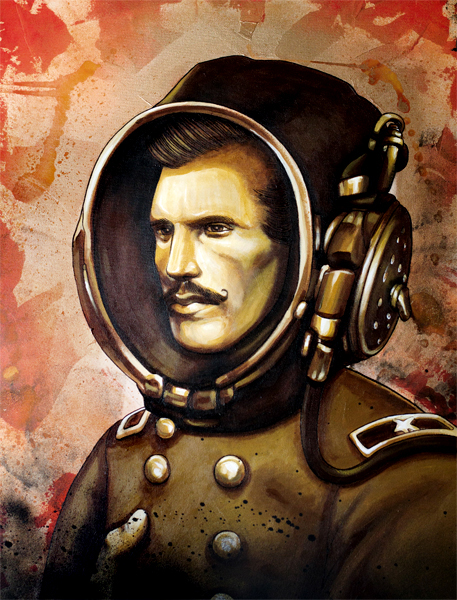 There s a story behind every mustache part 2 - 2010 - Acrylic on Canvas