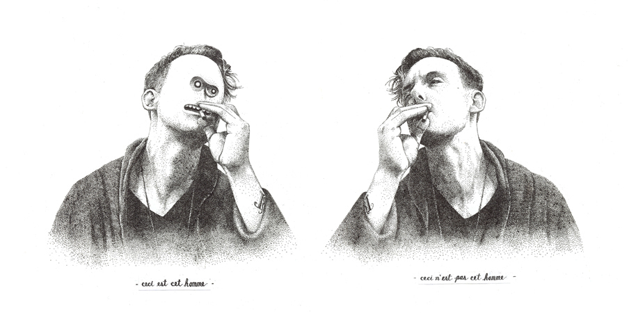 Homme en Question – 2014 – Ink on illustration Board