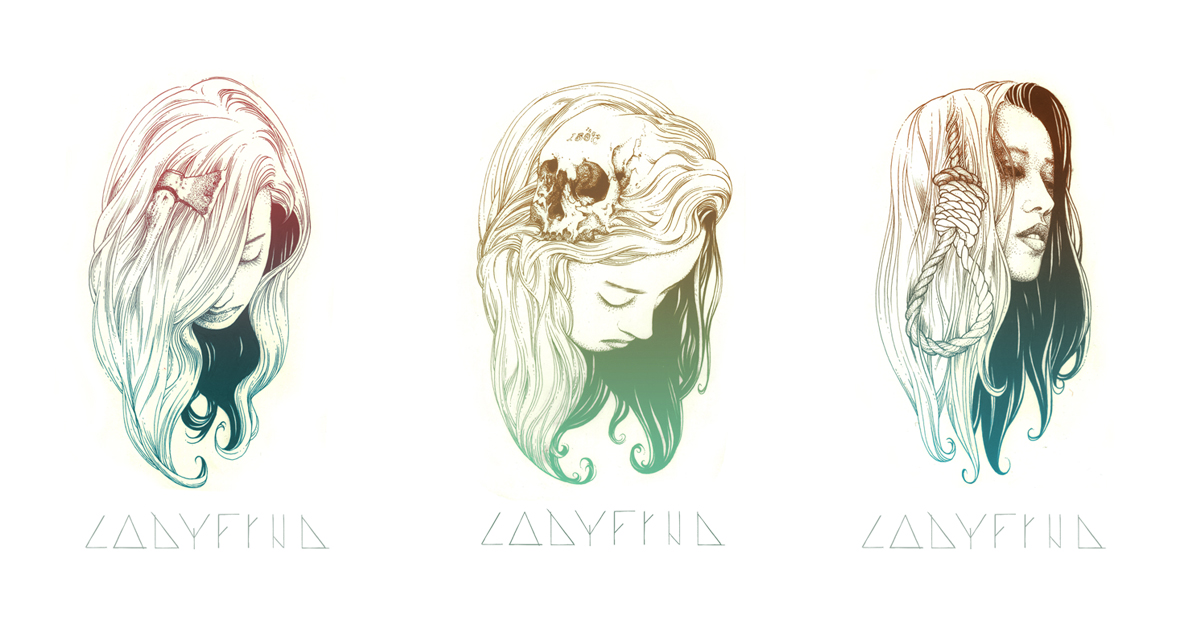 Ladyfrnd - 2013 -Ink on Illustration board (All illustrations I did of Yuki for our band)