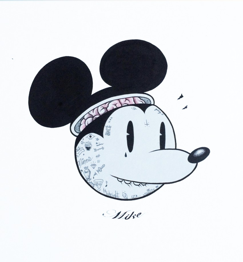 Mike - ink on illustration board