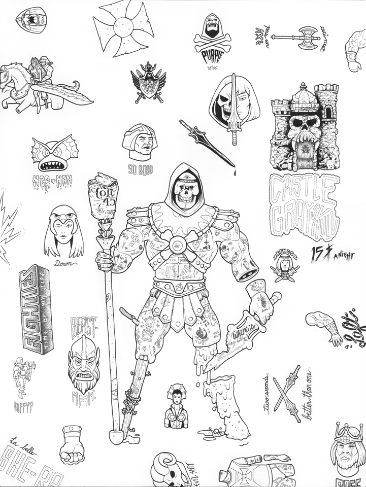 He-Man Flash - ink on illustration board