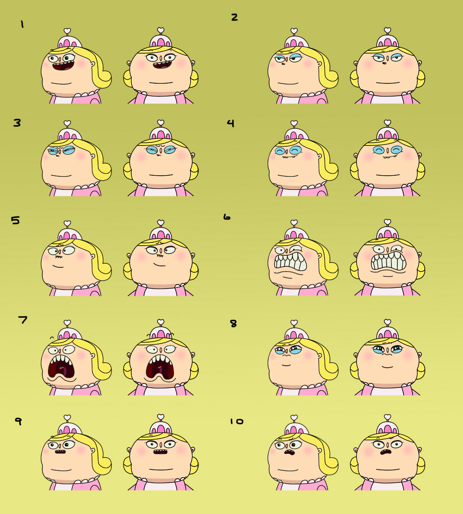 Here are the faceshapes of the original design.