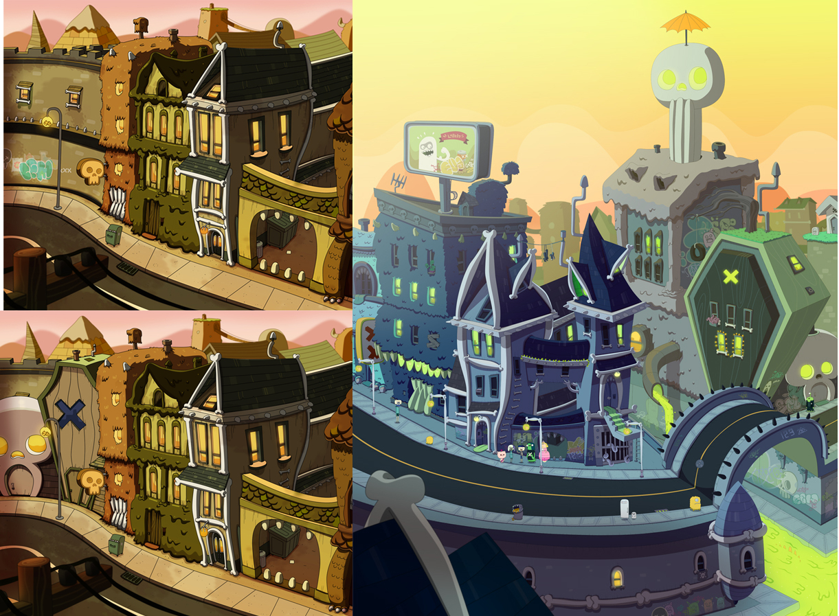 Ben's flat ext - Earlier concept and final design.