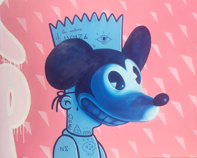 Mike Bandit - 2017 - Acrylic on Wood - 5 Feet x 5 Feet
