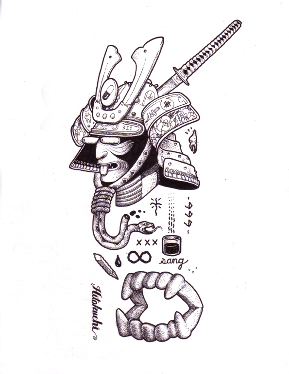 Bite - 2017 - Ink on illustration board